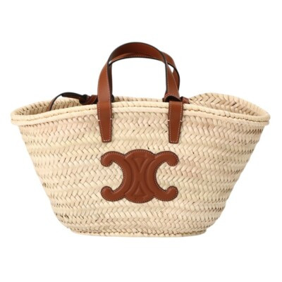 CELINE Basket bag Women Panier Tenn  Palm leaf calfskin 113832EFA 04LU Tan | eBay US