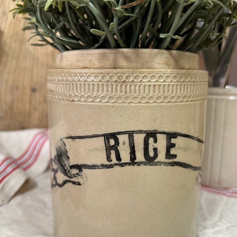 Stoneware Rice Canister, Vase, Utensils Pot - Etsy UK | Etsy (UK)