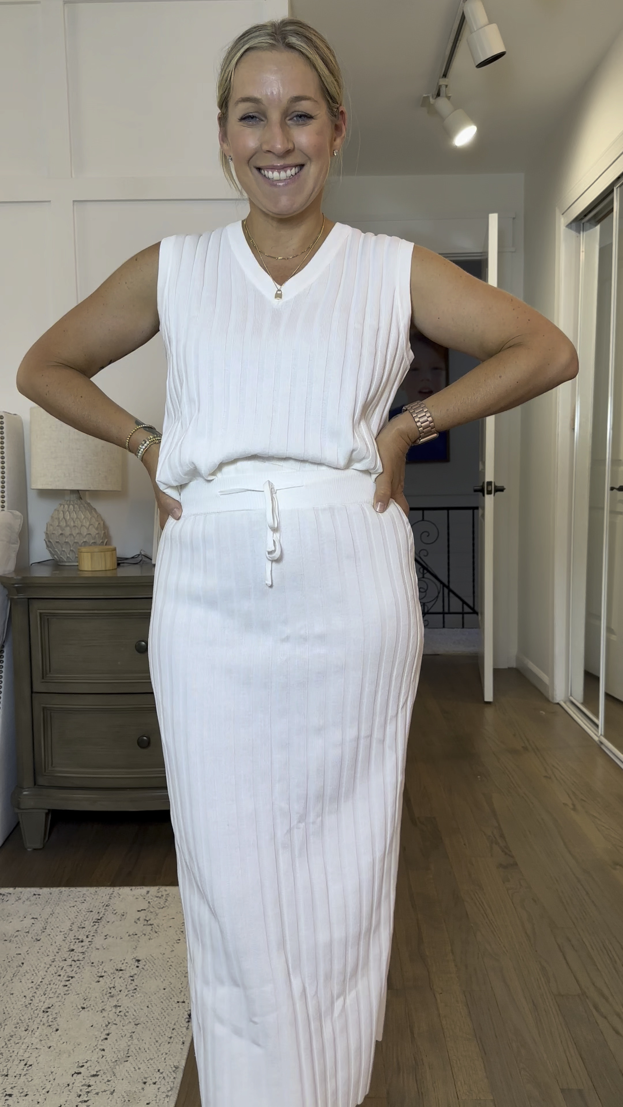 Adore this look for less set! 
I’m in a medium and it’s great! Armholes still fit well and I feel so old money/luxe but it was way affordable! 

#LTKFindsUnder50 #LTKOver40 #LTKSummerSales