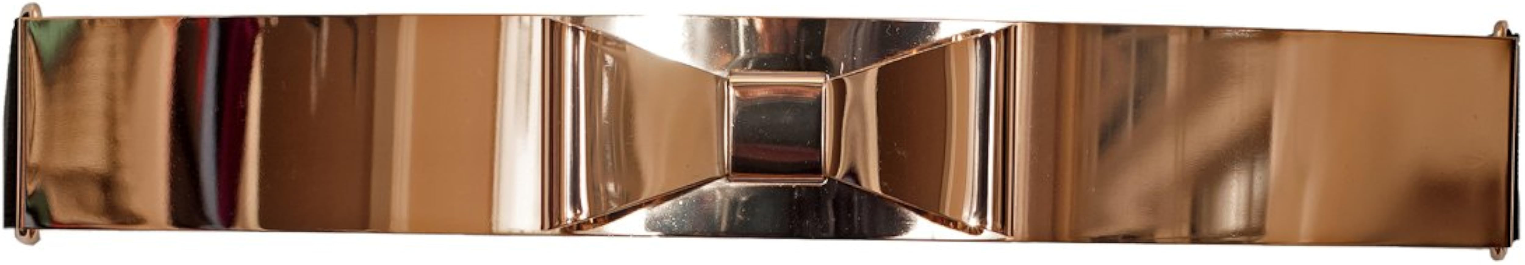eVogues Plus size Gold Metallic Big Mirror Bow Elastic Fashion Belt | Amazon (US)
