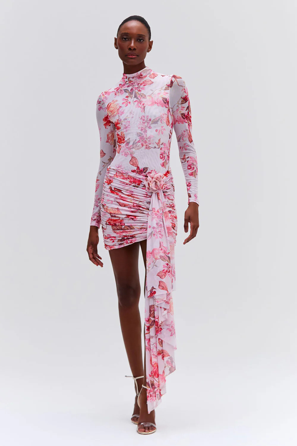 Floral Haze Stretch Tulle Mini Dress | PatBO