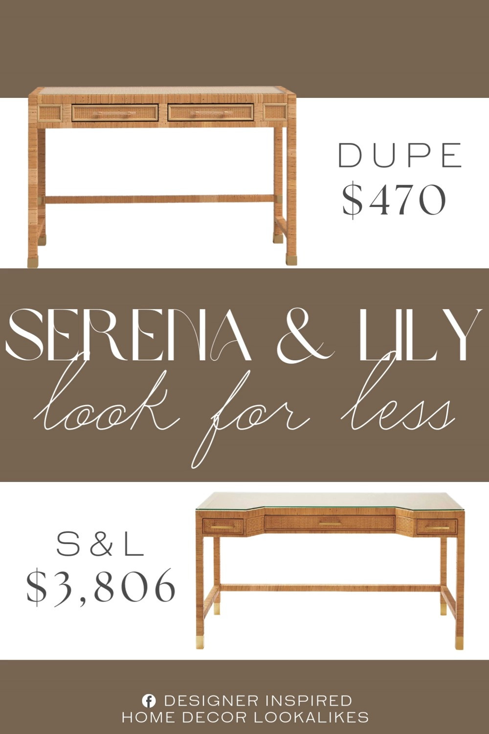 Inspired by Serena & Lily Rattan Desk. Coastal Home Office Desk. Natural Rattan Furniture. Modern Farmhouse Writing Desk. Woven Rattan Desk. Rattan Drawer Desk. Solid Wood Cane Desk. Rustic Woven Desk. Coastal Cane Desk. 

Home more affordable option find copy cat similar look for less budget friendly affordable cheap cheaper beautiful pretty. Clearance sale coupon code discount code promo code luxury lookalike look a like Inspo inspiration inspired by idea ideas Love like these? I share multiple every day in my FB group.
#serenaandlilyinspired #rattandesk #writingdesk #rattanfurniture #canedesk #modernfarmhouse #furniturefinds #coastalstyle 

 #LTKHome