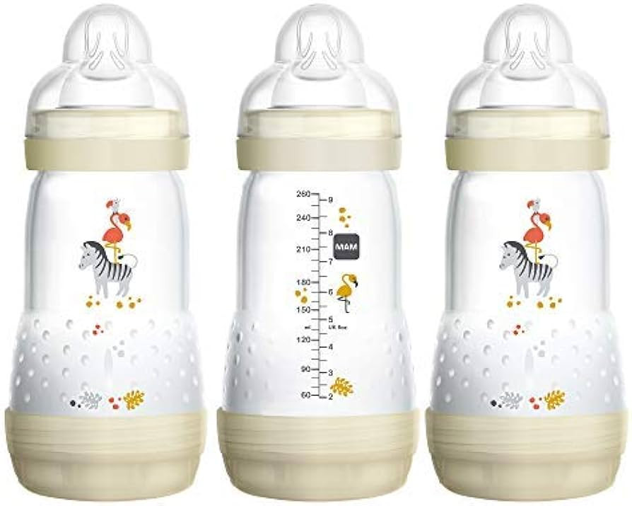 MAM Easy Start Anti-Colic Bottle, Baby Essentials, Medium Flow Bottles with Silicone Nipple, Unis... | Amazon (US)