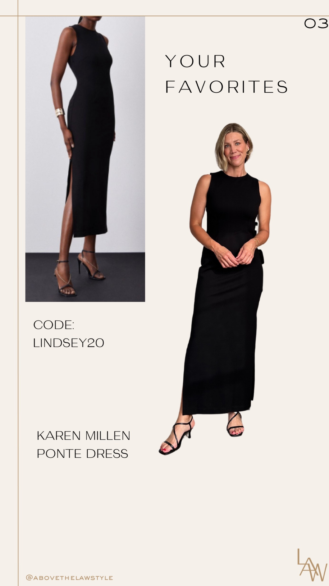 3. Karen Millen Black Dress
Wearing small dress, heels tts 

Dress Code: LINDSEY20 (applies to my exact pieces + already discounted Items (not sitewide)) 

#LTKFindsUnder50 #LTKFindsUnder100 #LTKStyleTip