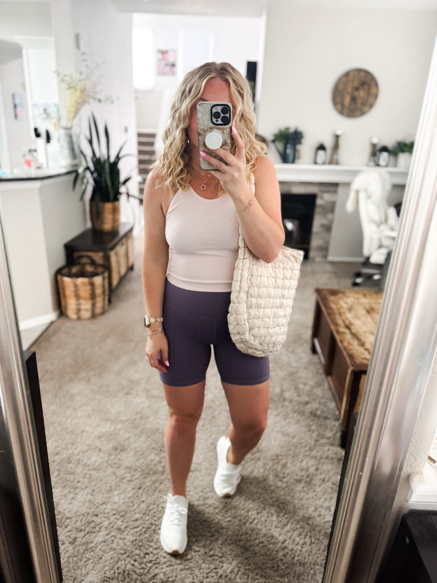 Ribbed cropped tank top with purple biker shorts, quilted tote bag, and sneakers 





Amazon outfits, summer outfit inspo, outfit ideas, casual outfits amazon, amazon outfits every day, outfit ideas 2026, summer outfits

#LTKootd #LTKActive #LTKSaleAlert