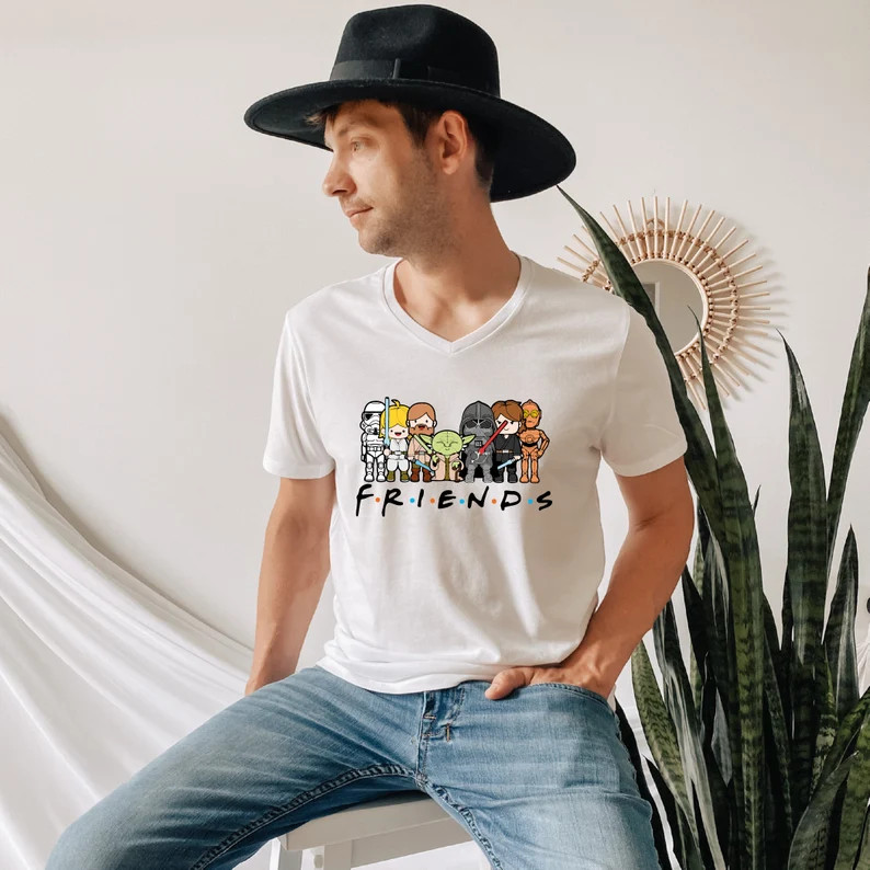 Star Wars Friends Shirt, Star Wars Cartoon Tee, Star Wars Friends T-shirt, Star Wars Tee, Friends... | Etsy (US)