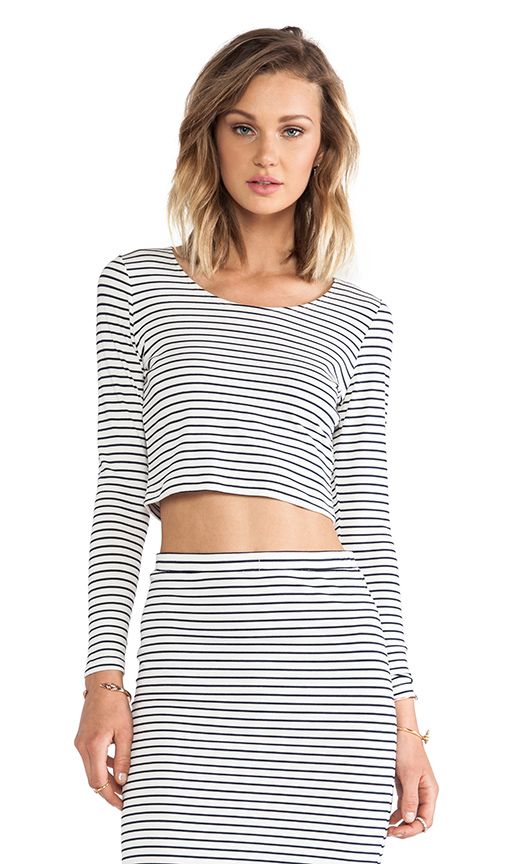 Lovers + Friends Say It Isn't So Crop Top in Navy | Revolve Clothing (Global)