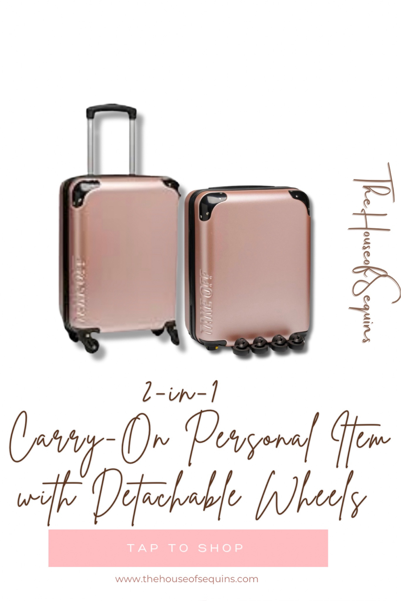 Amazon travel hacks, travel finds, 2-in-1 carry-on personal items with detachable wheels, pop off wheels, packing hacks, luggage, suitcase, vacation, life hacks, renter, renter-friendly  Amazon finds, Walmart finds, amazon must haves #thehouseofsequins #houseofsequins #reels #tiktok #amazonfinds #amazon #amazonmusthaves #walmartfinds #renterfriendly 