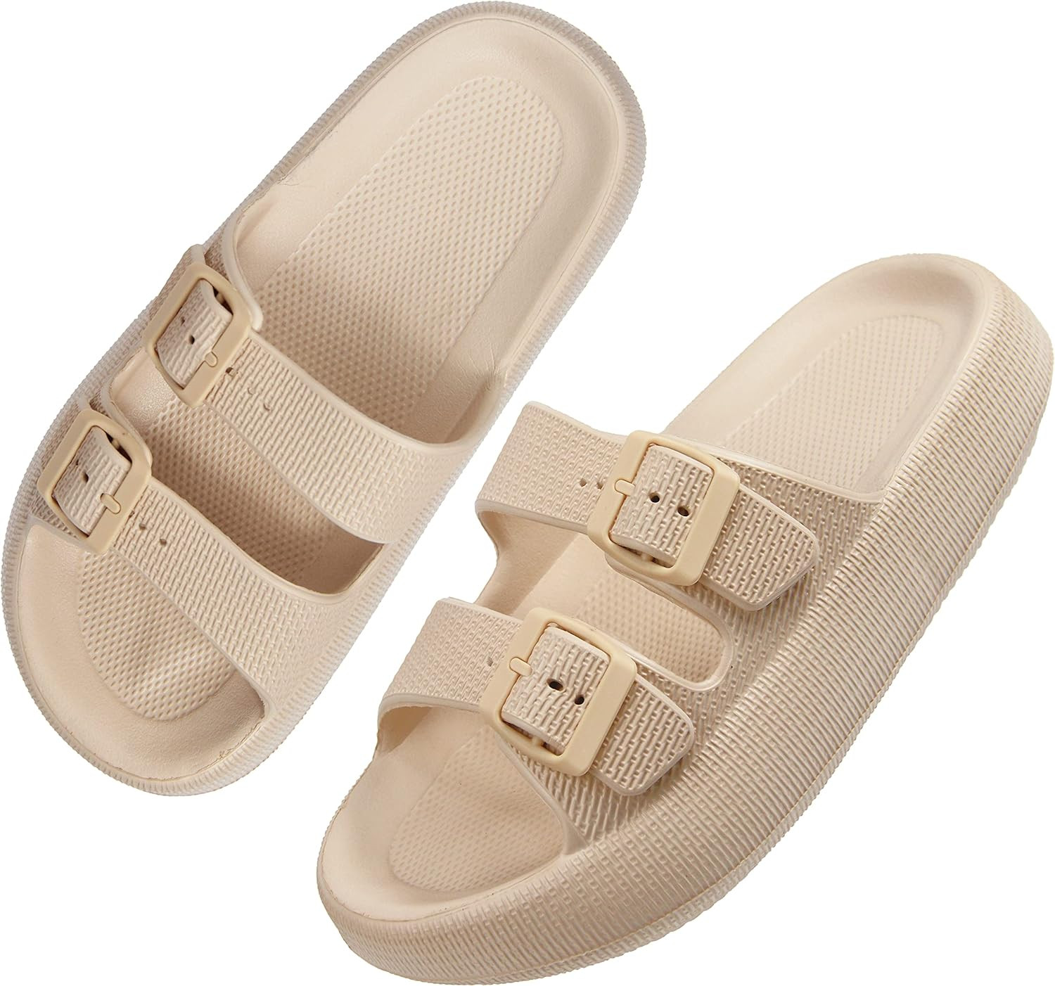 BenSorts Pillow Sandals for Women Men Thick Sole Adjustable Buckles EVA | Amazon (US)