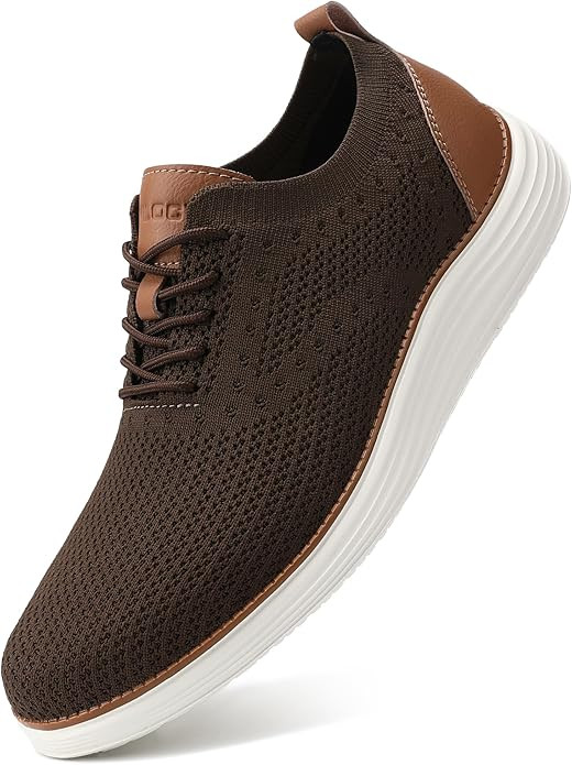 VILOCY Men's Casual Dress Sneakers Oxfords Business Mesh Breathable Walking Shoes Tennis Comforta... | Amazon (US)