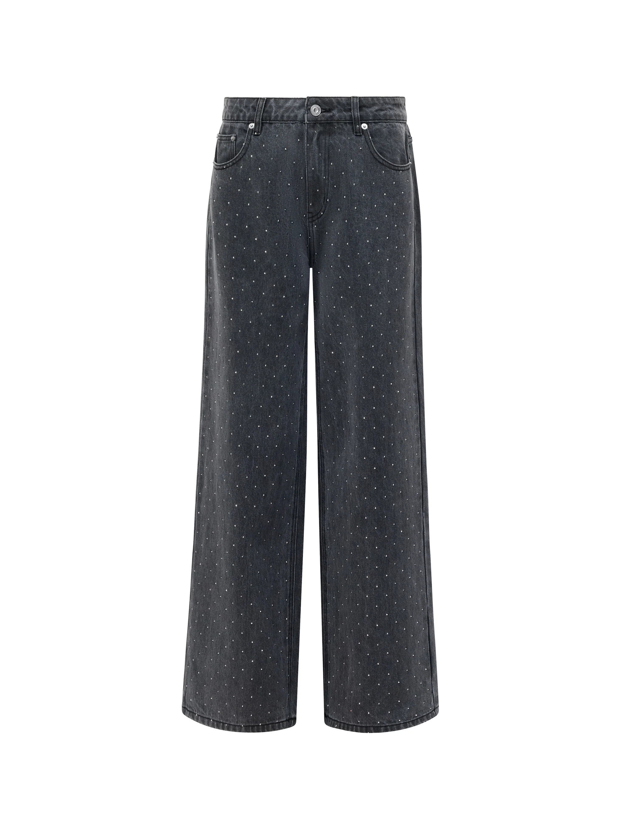 Ralphie Denim Embellished Wide Leg Jeans | French Connection (UK)