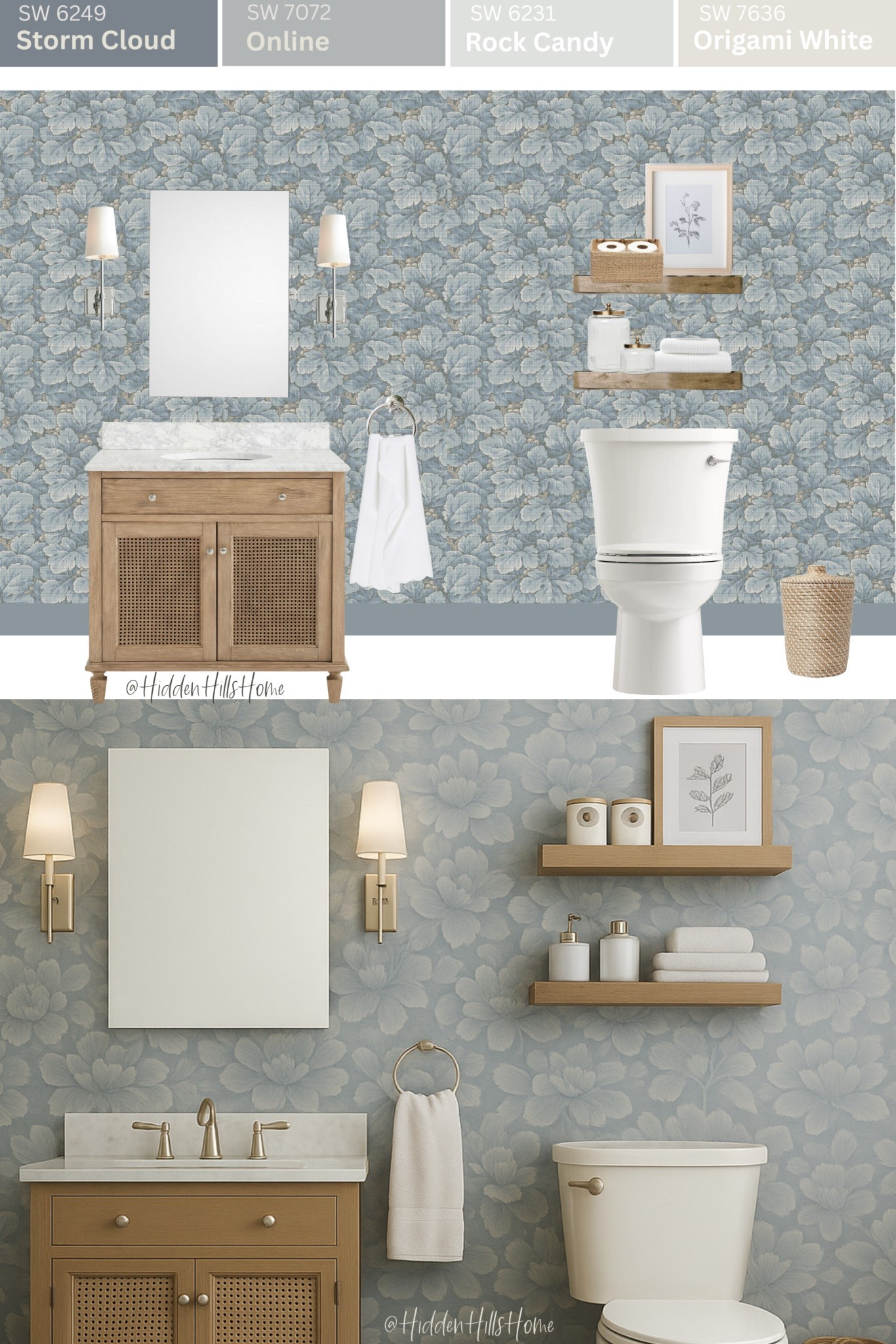 Bathroom decor mood board, paint colors, bathroom paint colors, bathroom design ideas, bathroom wallpaper, powder bathroom inspiration, bathroom vanity #bathroom


#LTKStyleTip #LTKHome #LTKSaleAlert