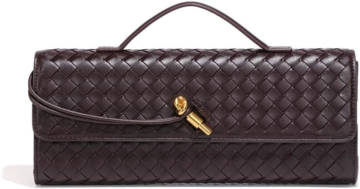 LMKIDS Woven Evening Bag Clutch Purses For Women, Woven Leather Crossbody Bag Purse For Women Sho... | Amazon (US)