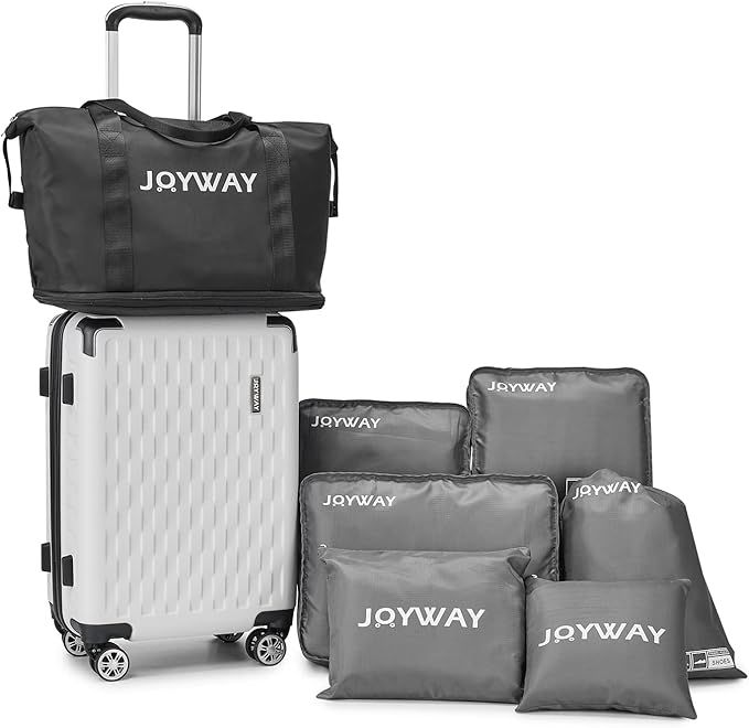 Joyway ABS Hardside Carry On Luggage, Suitcase with Double Spinner Wheels,TSA Luggage Locks Airli... | Amazon (US)