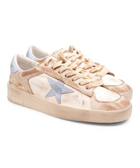 Golden Goose Tan & Blue Stardan Leather Sneaker - Women | Zulily