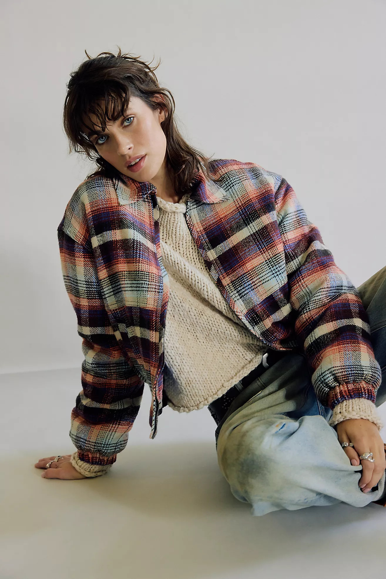 We The Free Birdie Flannel Track Jacket | Free People (UK)