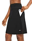 Viodia Women's 20" Knee Length Skorts Skirts Athletic Tennis Golf Skirt for Women Modest Sports Casual Summer Skirt with 5 Pockets Black | Amazon (US)