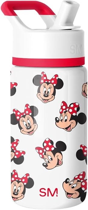 Simple Modern Kids Summit Water Bottle with Straw Lid | Disney Minnie Mouse 14oz Stainless Steel ... | Amazon (US)