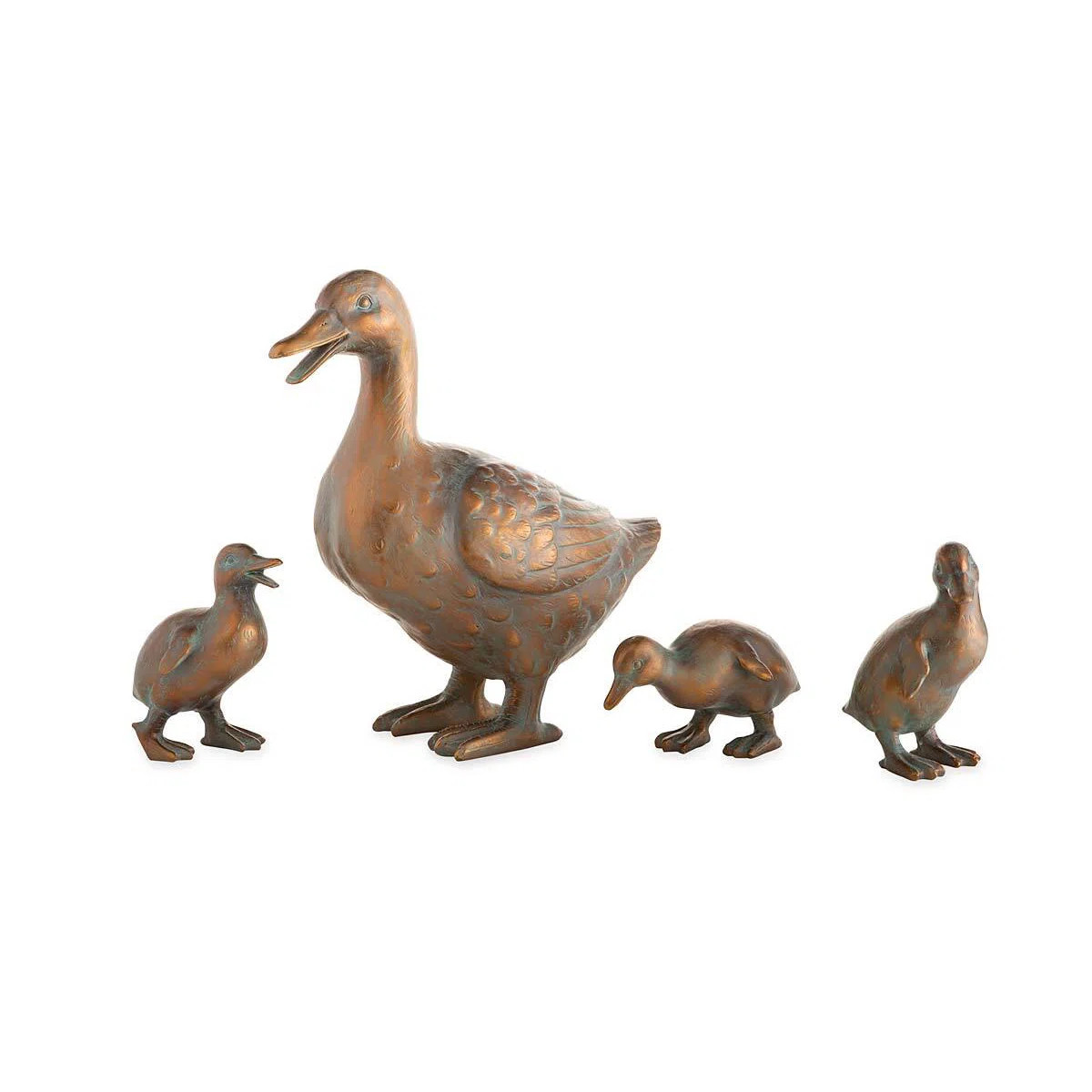 Hulme Duck Family with Mother and Three Babies Garden Statuary | Wayfair North America