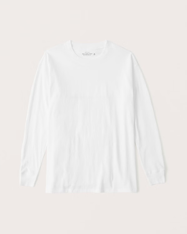 Oversized Long-Sleeve Boyfriend Tee | Abercrombie & Fitch (US)