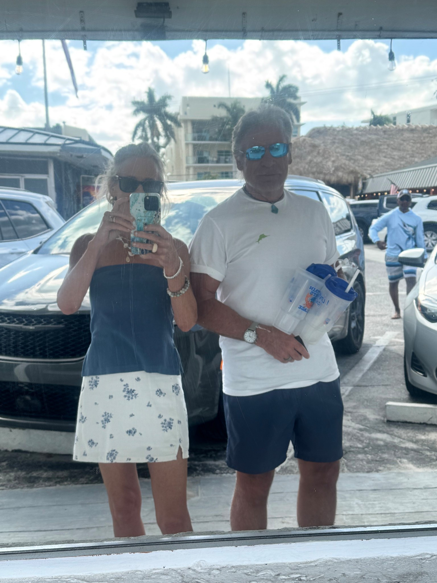 My tube top is OS from AE and I thrifted this A&F skirt, but check my handsome husbands beach fit. 😉 #mensoutfit #tommybahama #heydude #mensvacation 

#LTKOver40 #LTKSeasonal #LTKMens