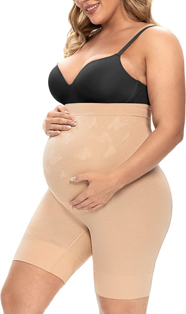 Narcissus Bump Proud Seamless Maternity Shapewear, Mid-Thigh Underwear - Pregnancy Must Have | Amazon (US)