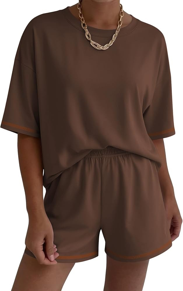 Ekouaer Lounge Sets for Women 2 Piece Shorts Sets Moisture Wicking Casual Summer Vacation Matchin... | Amazon (US)