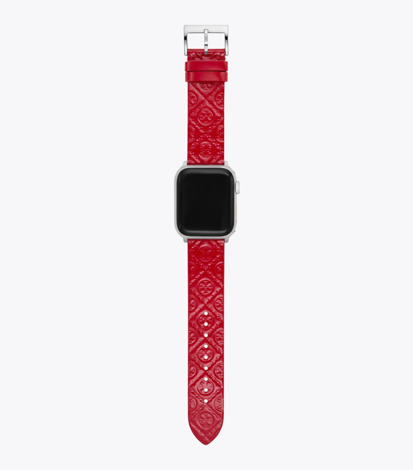 T MONOGRAM BAND FOR APPLE WATCH®, RED PATENT LEATHER, 38 – 40MM | Tory Burch (US)