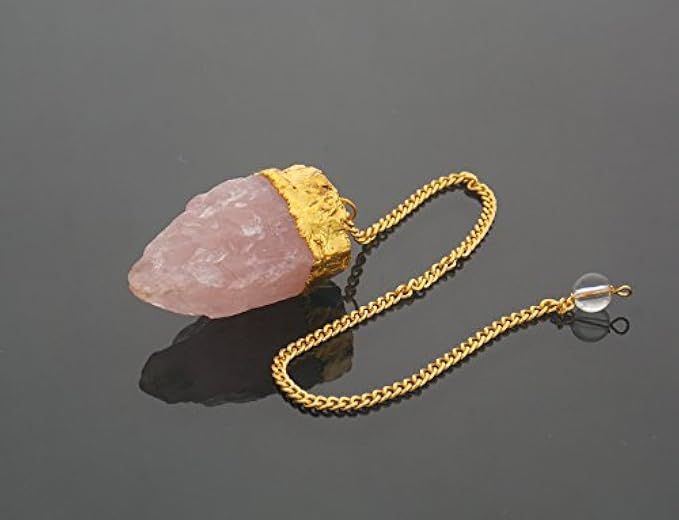 Rose Quartz pendulum, Raw Crystal Pendulum, Dowsing pendulum, Gemstone Pendulum | Amazon (US)