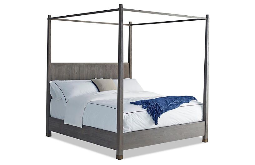 Palmer Canopy Bed, Driftwood | One Kings Lane