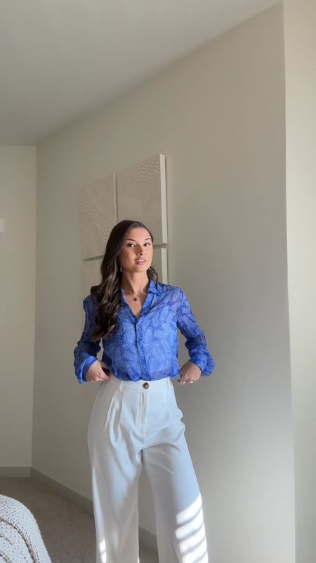 Blues & white for summer>>

Outfit of the day for the office. Pairing this DVF blouse with white trousers brought out the white design perfectly💙

Linked a similar DVF top 

#workweark #ootd #officeapproved #outfitforwork #outfitinspo

#LTKFind #LTKstyletip #LTKworkwear