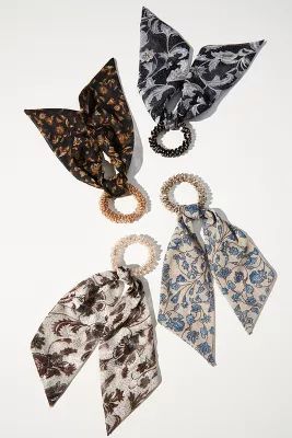 Beaded Floral Scarf Scrunchie Set | Anthropologie (US)