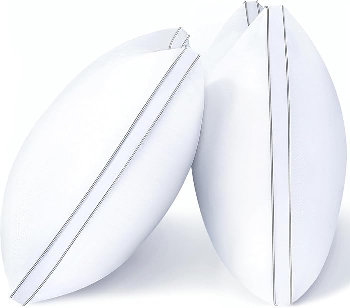 viewstar Pillows Queen Size Set of 2, Hotel Quality, Down Alternative Gusseted Bed Pillows for Si... | Amazon (US)