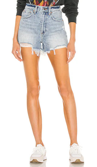 Maeve Super High Rise Cut Off in Dolores Park | Revolve Clothing (Global)