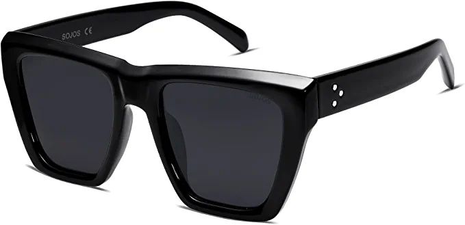 Amazon.com: SOJOS Vintage Oversized Square Cat Eye Polarized Sunglasses for Women Trendy Fashion ... | Amazon (US)