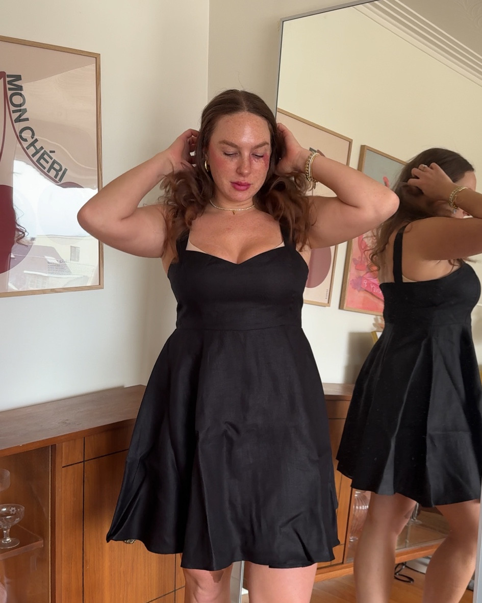 Wearing a size 10 dress 

#LTKspring #LTKcanada #LTKmidsize