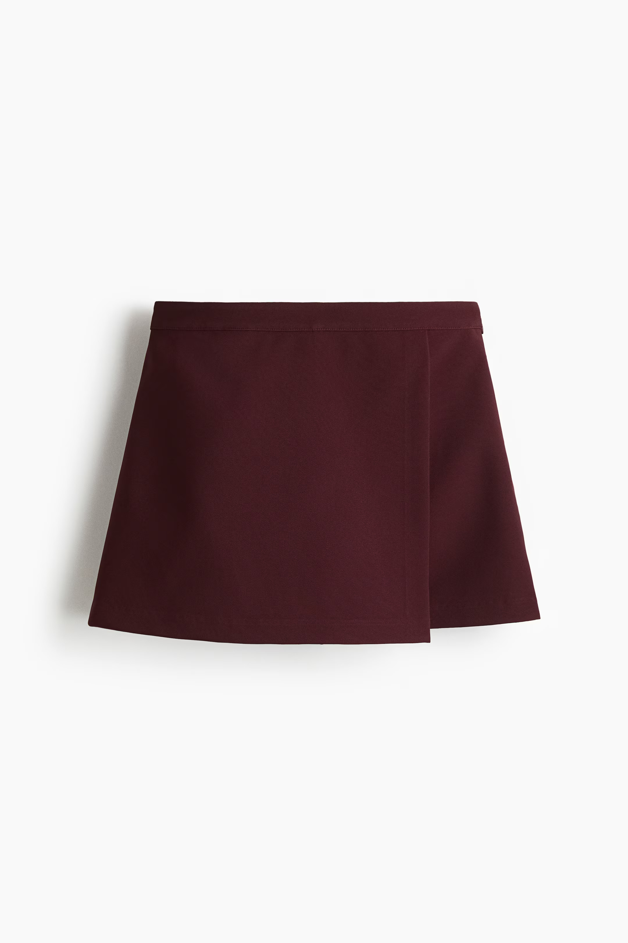 Wrap skort - Burgundy - Ladies | H&M GB | H&M (UK, MY, IN, SG, PH, TW, HK)