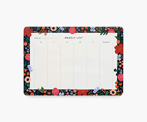 RIFLE PAPER CO. Weekly Desk Pad | 52 Tear-Off Pages, Doubles as a Mouse Pad, Helps You Map Out Your Week for a Whole Year (9.75" L × 6.75" W), Wild Rose | Amazon (US)