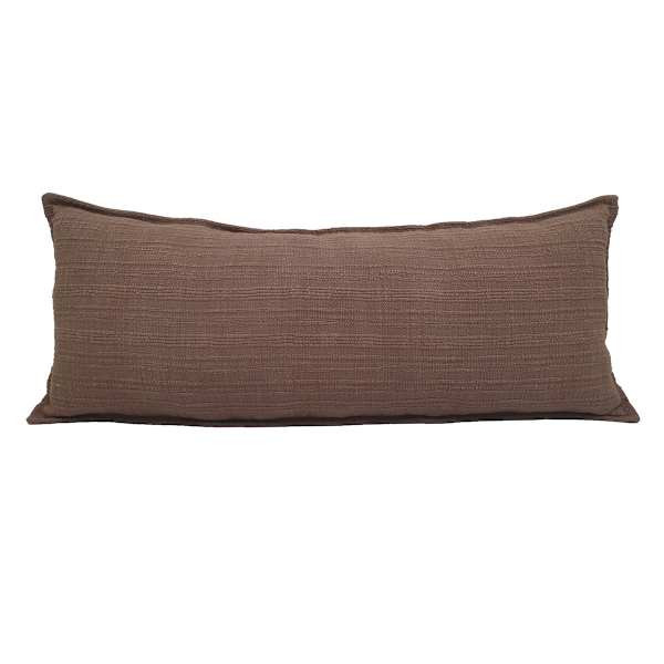 Brown Striped Slub Throw Pillow, 14x36 | At Home