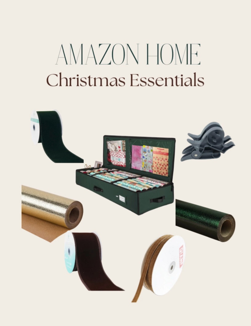 Amazon Christmas essentials! Storage, velvet ribbon and gorgeous metallic wrapping paper!

#ltkseasonal #ltkholiday

#LTKSeasonal #LTKHoliday #LTKVideo