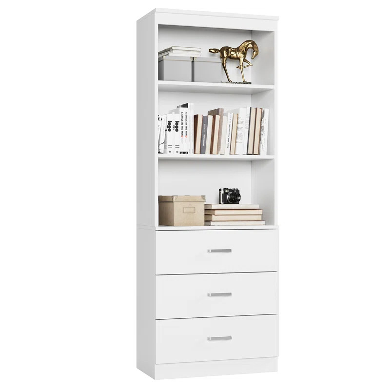 Zipcode Design™ Kahler 70.9'' H x 23.6'' W Standard Bookcase with 3 Drawers & Reviews | Wayfair | Wayfair North America