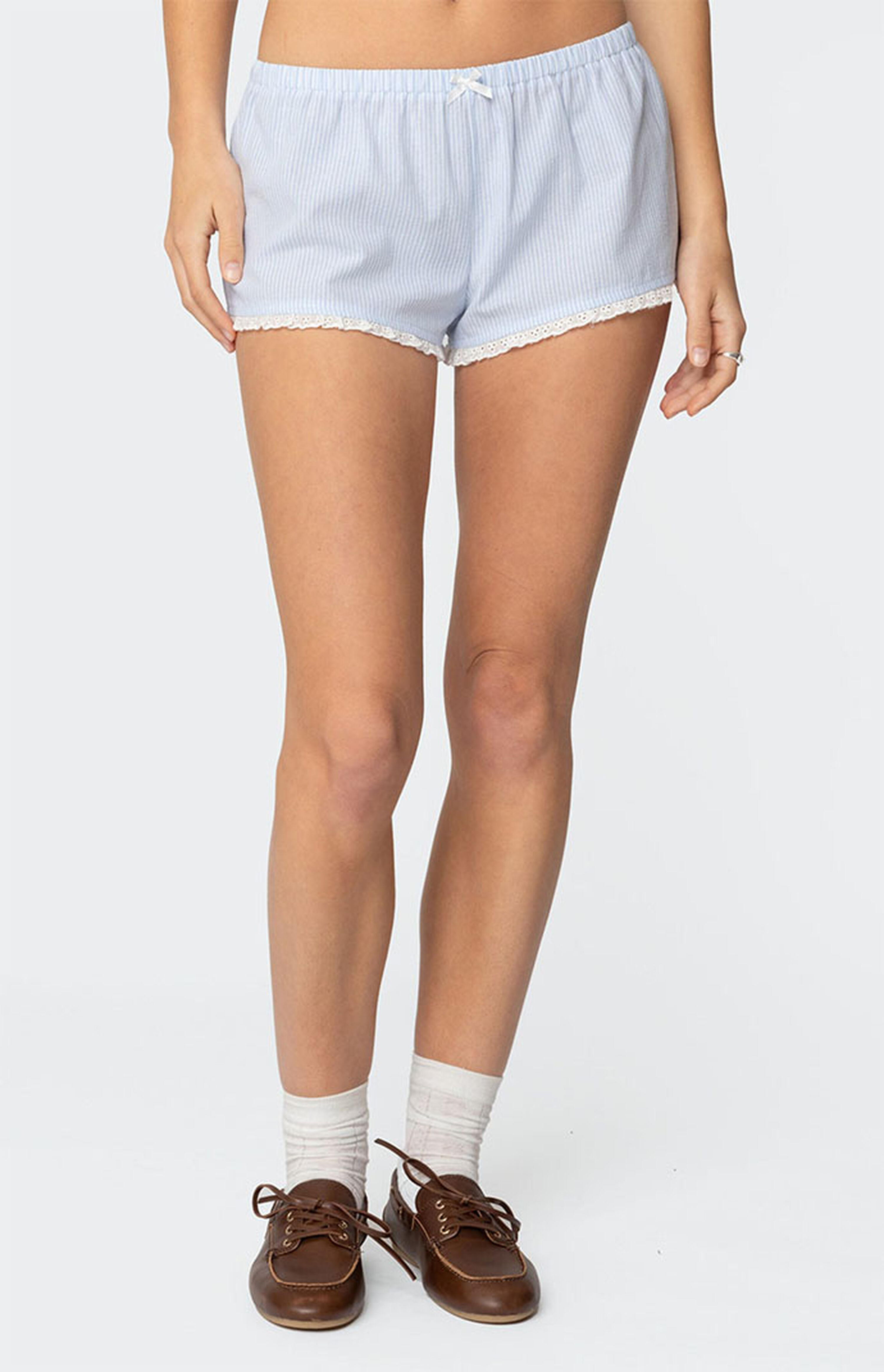Edikted Danna Pinstripe Shorts | PacSun