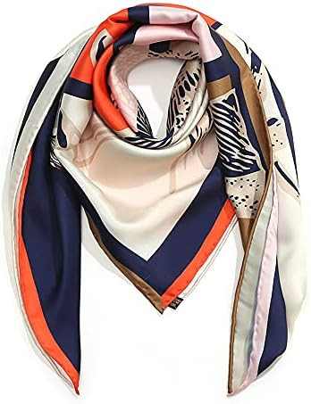 ANDANTINO 100% Pure Mulberry Silk Scarf 35" Large Square Lightweight Headscarf –Women’s Hair ... | Amazon (US)