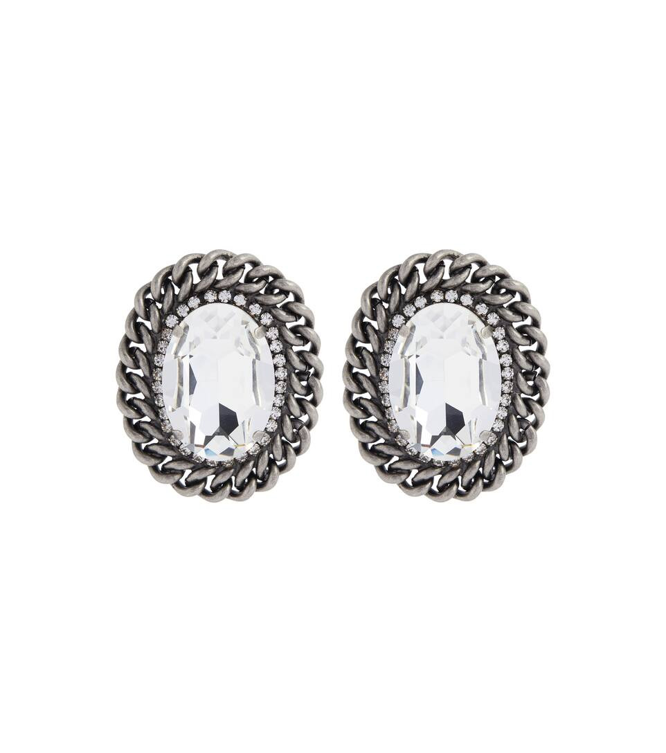 Crystal clip-on earrings | Mytheresa (US/CA)