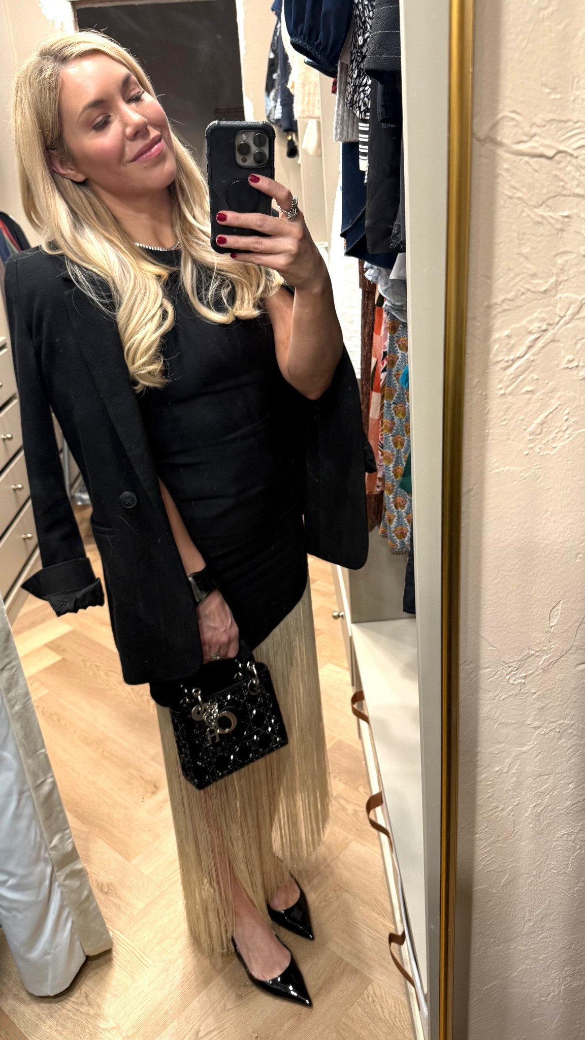 Fringe dress
Date night
Blazer 
Valentine’s Day 

#LTKNYFW #LTKdayinmylife #LTKValentine