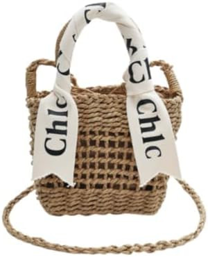 Eiyye Straw Purse Top Tote Shoulder Bag Girl Coin Purse Crossbody Vacation Drawstring Opening | Amazon (US)