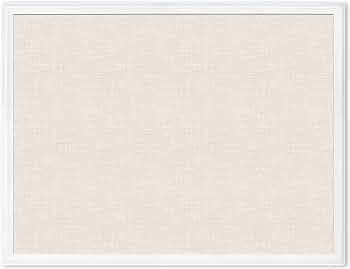 U Brands Linen Cork Linen Bulletin Board, 30 x 40 Inches, White Wood Frame (2917U00-01) | Amazon (US)