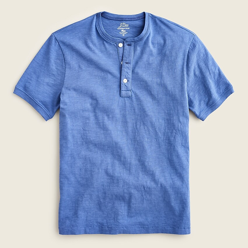 Garment-dyed slub cotton short-sleeve henley | J. Crew US