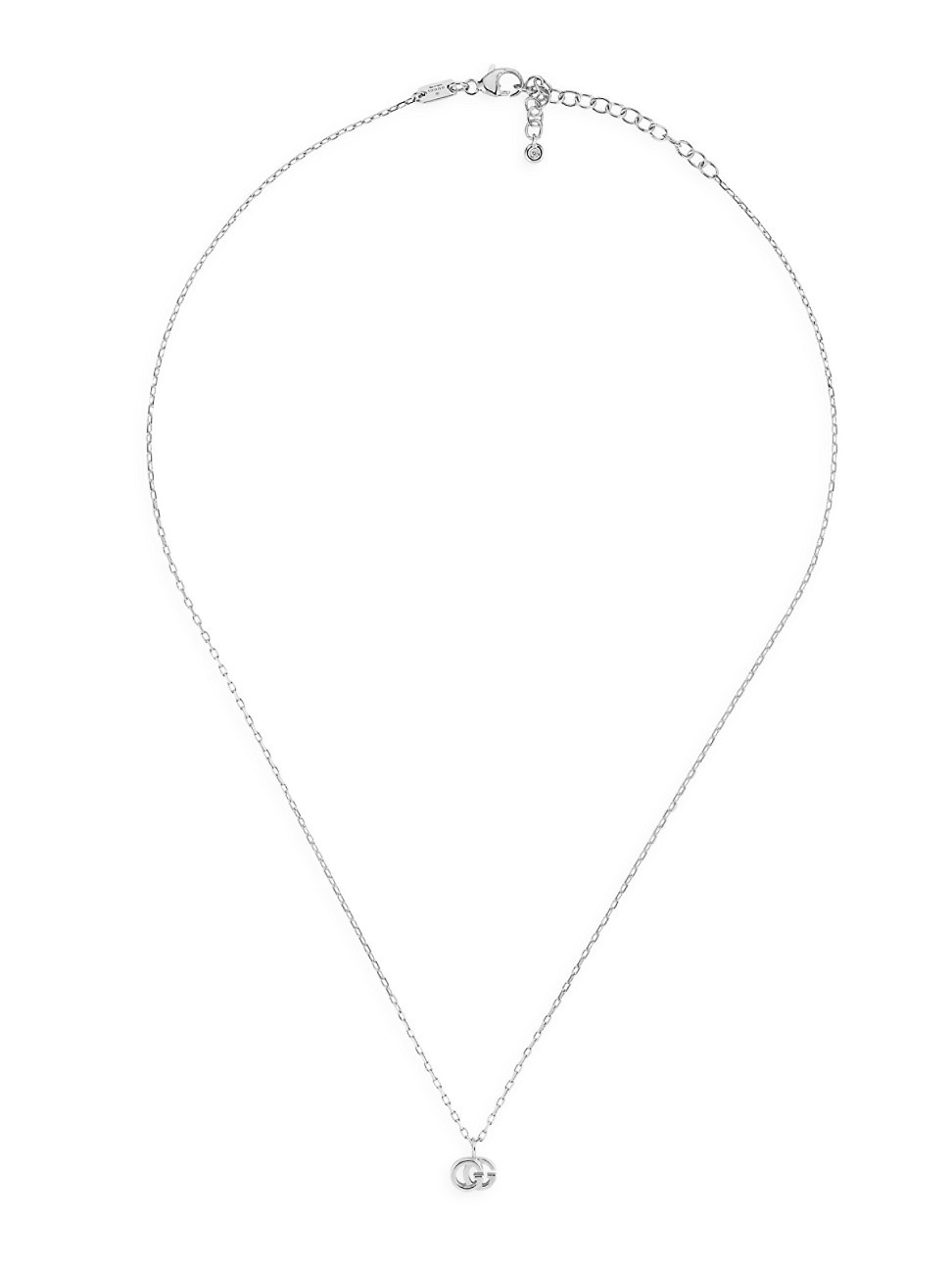Running GG 18K White Gold Pendant Necklace | Saks Fifth Avenue