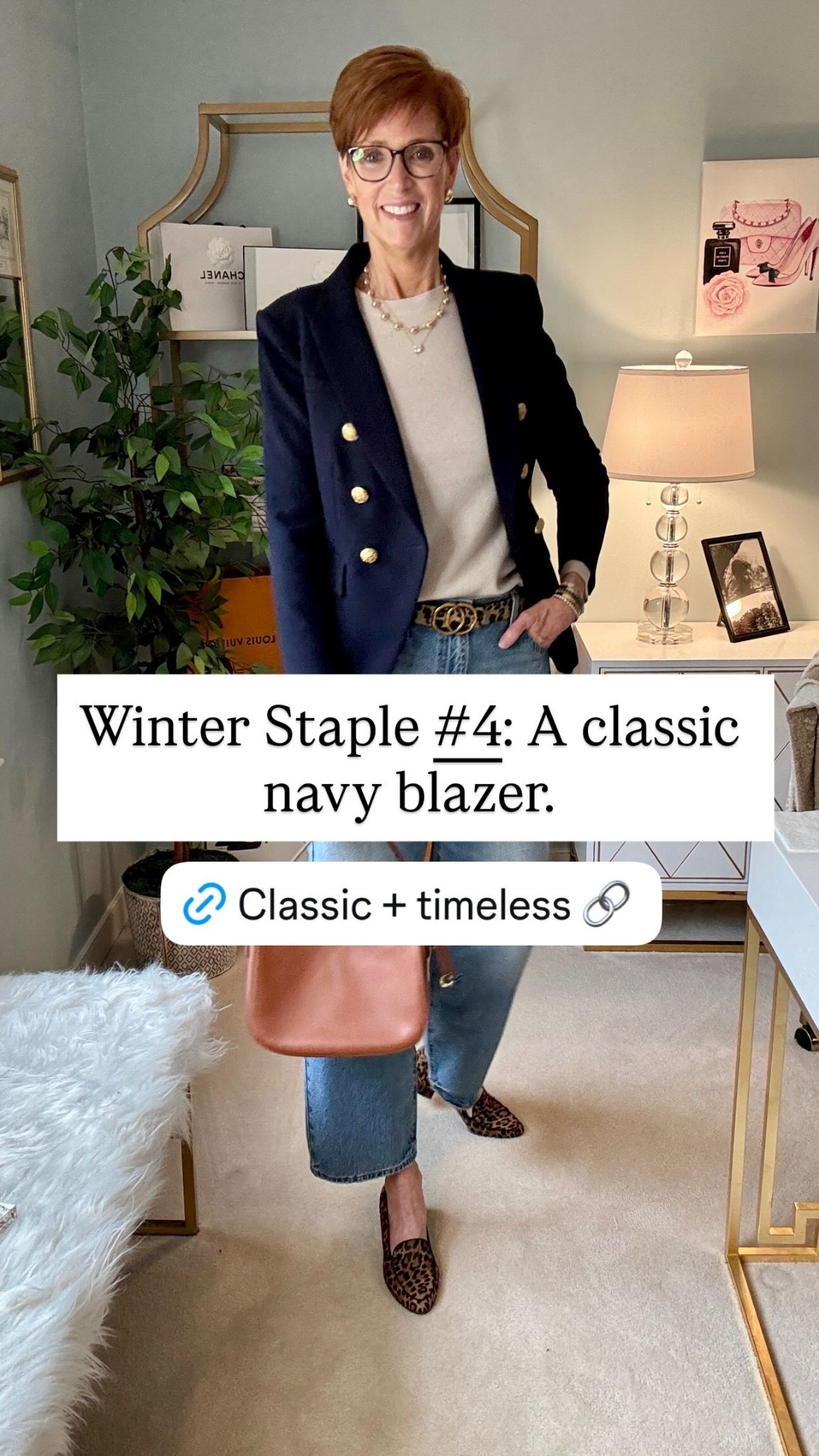 Winter Staple #4: A classic navy blazer.

#LTKootd #LTKOver40 #LTKTall